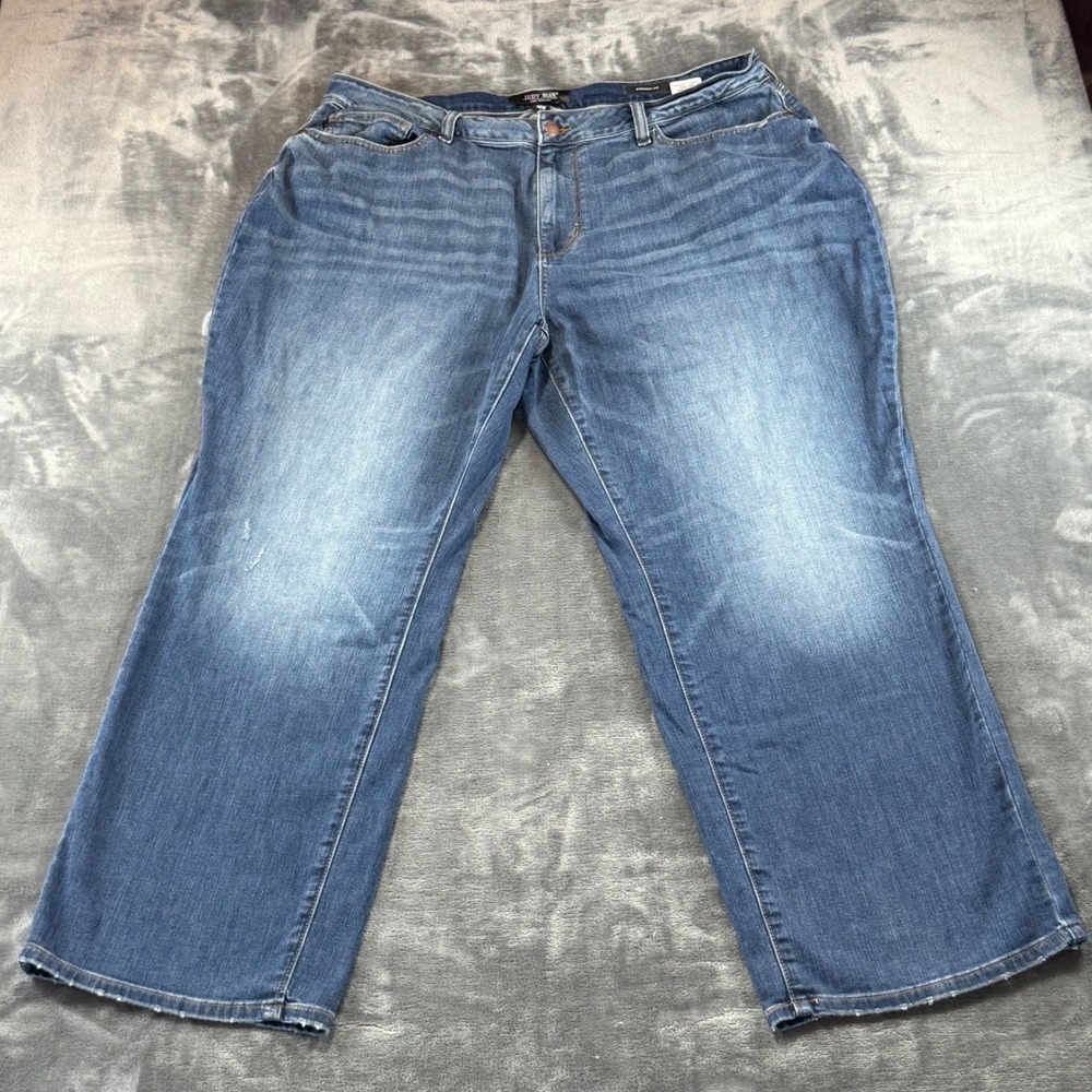 Judy Blue Straight Fit Jeans Womens 18W Medium Wash High Rise Stretch Denim